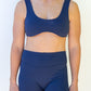 Sculpt Crop- Navy