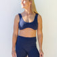 Sculpt Crop- Navy