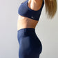 Sculpt Crop- Navy