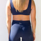 Sculpt Crop- Navy